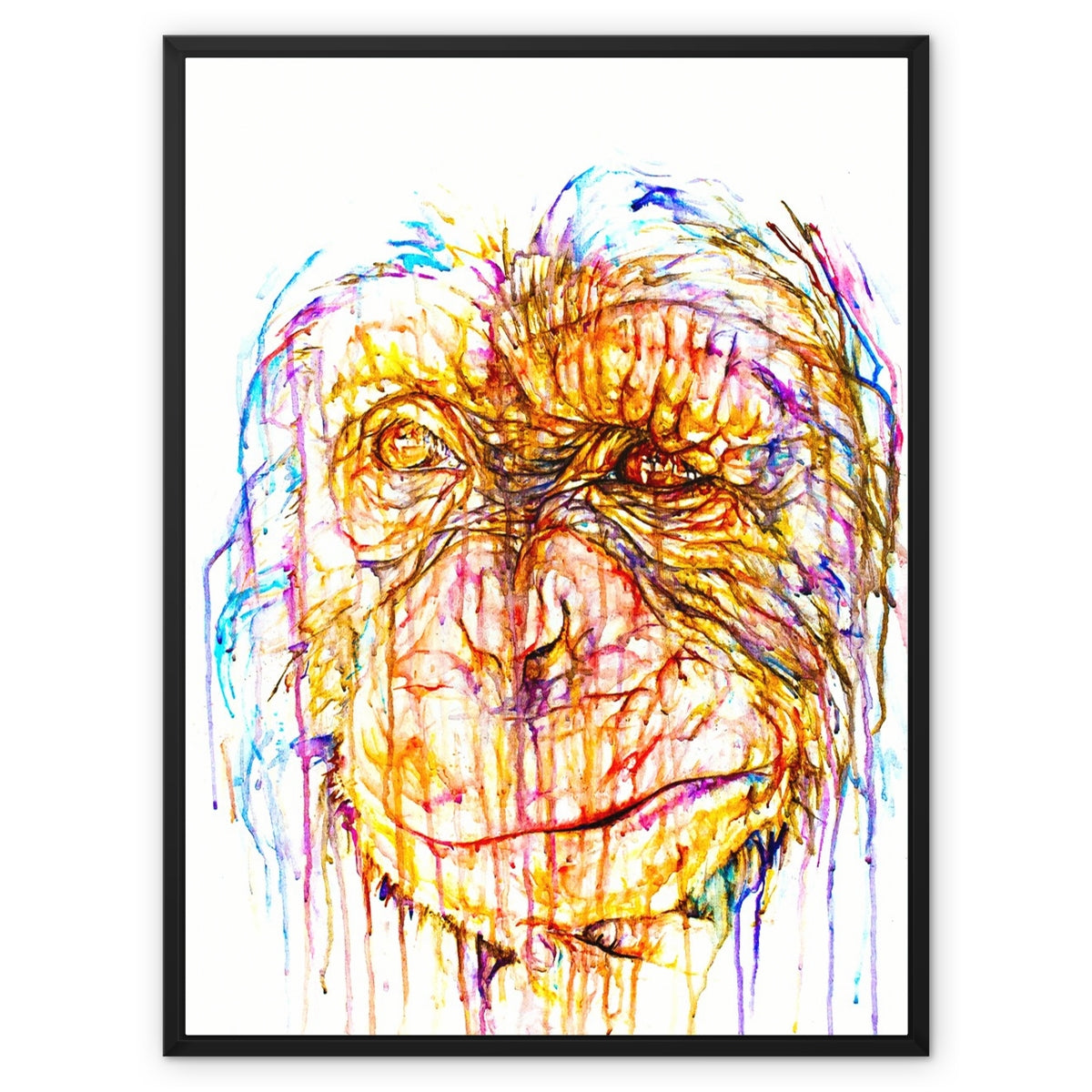 Mischievous Manny Framed Canvas
