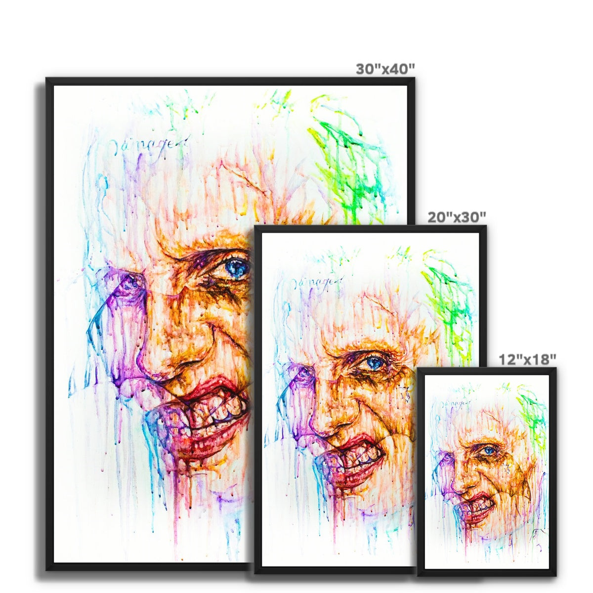 Laughing Leto Framed Canvas