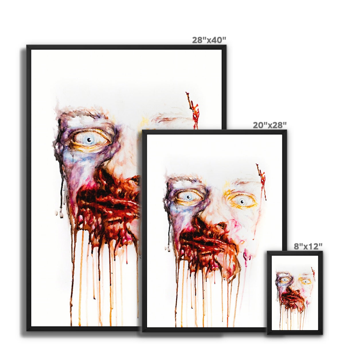Zombie Framed Canvas