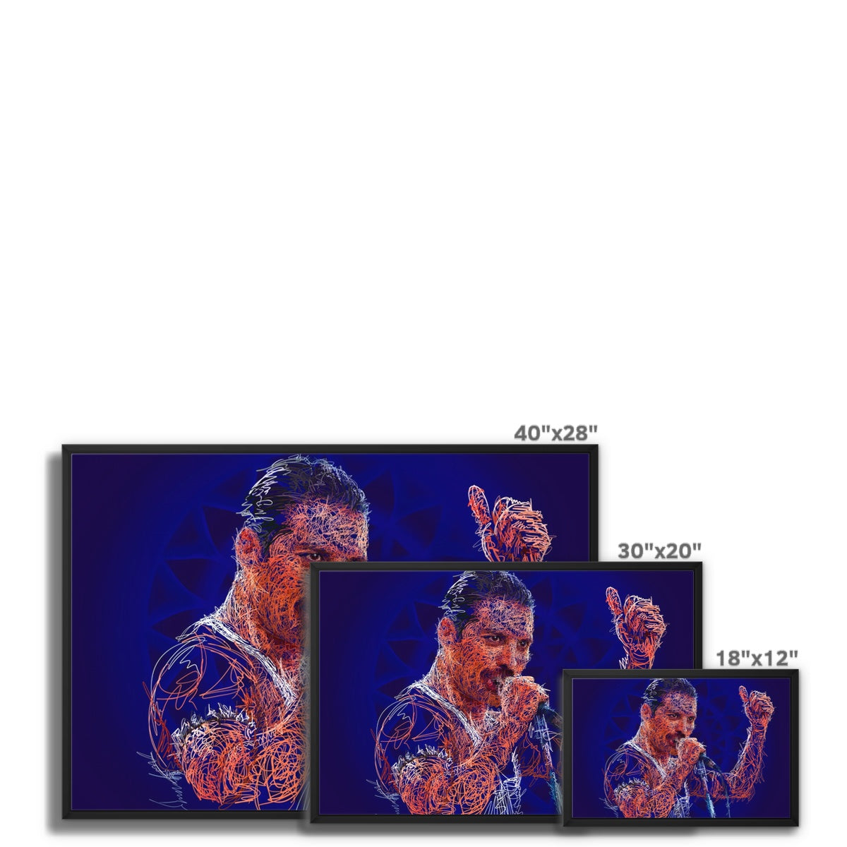 Frequency of Freddy Framed Canvas