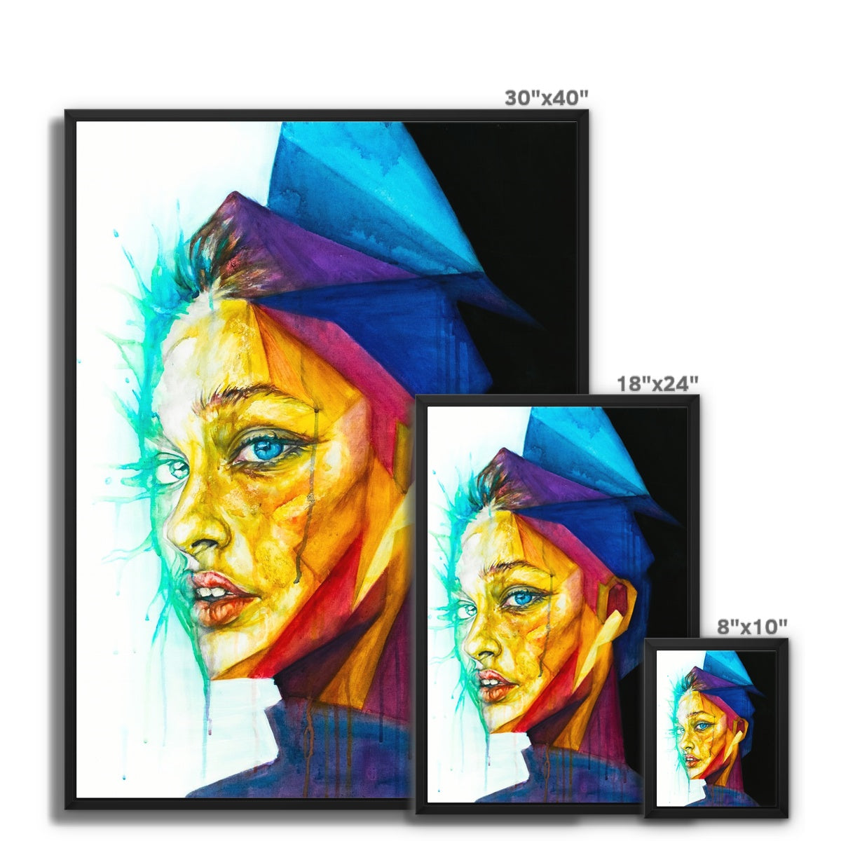 Triangulated Framed Canvas