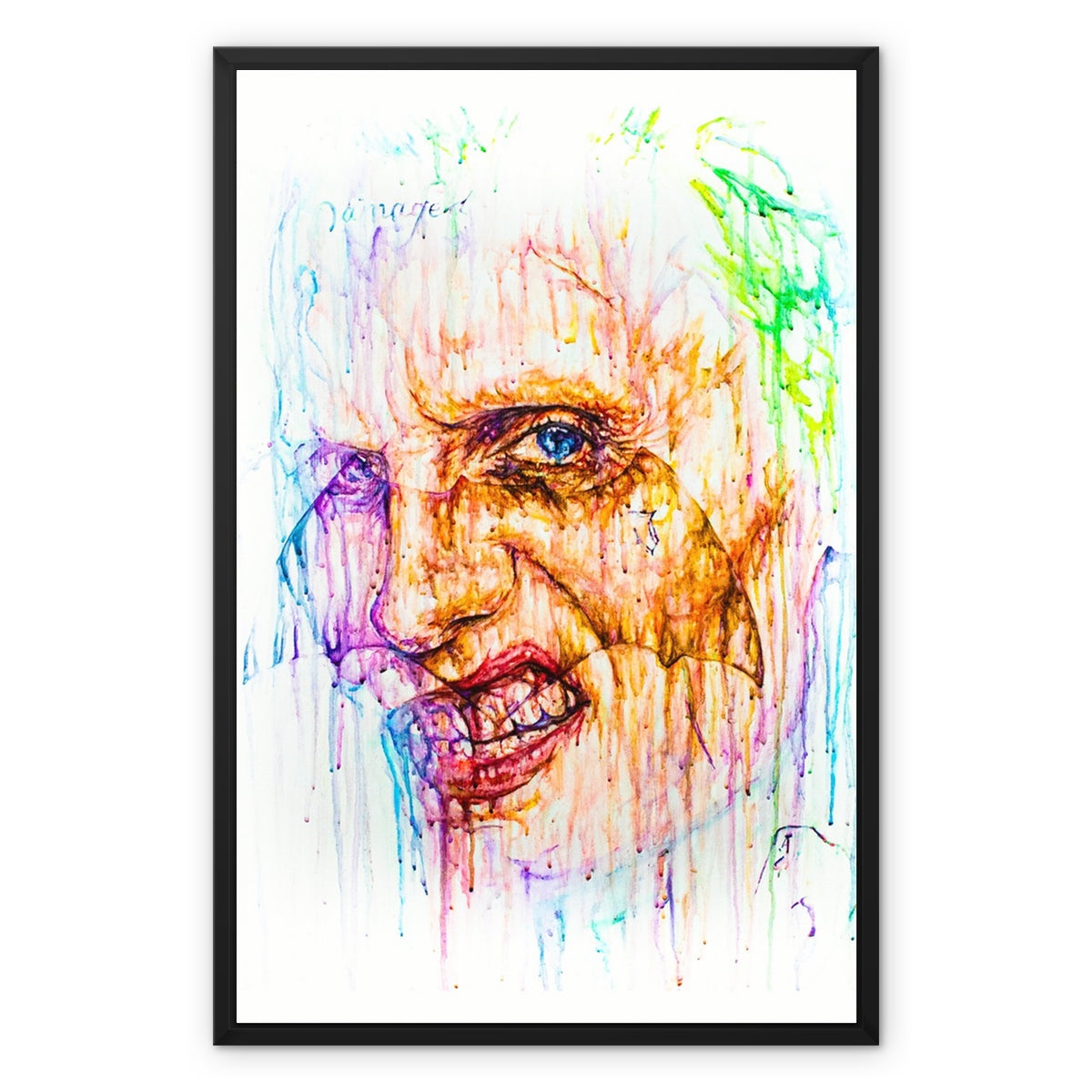 Laughing Leto Framed Canvas