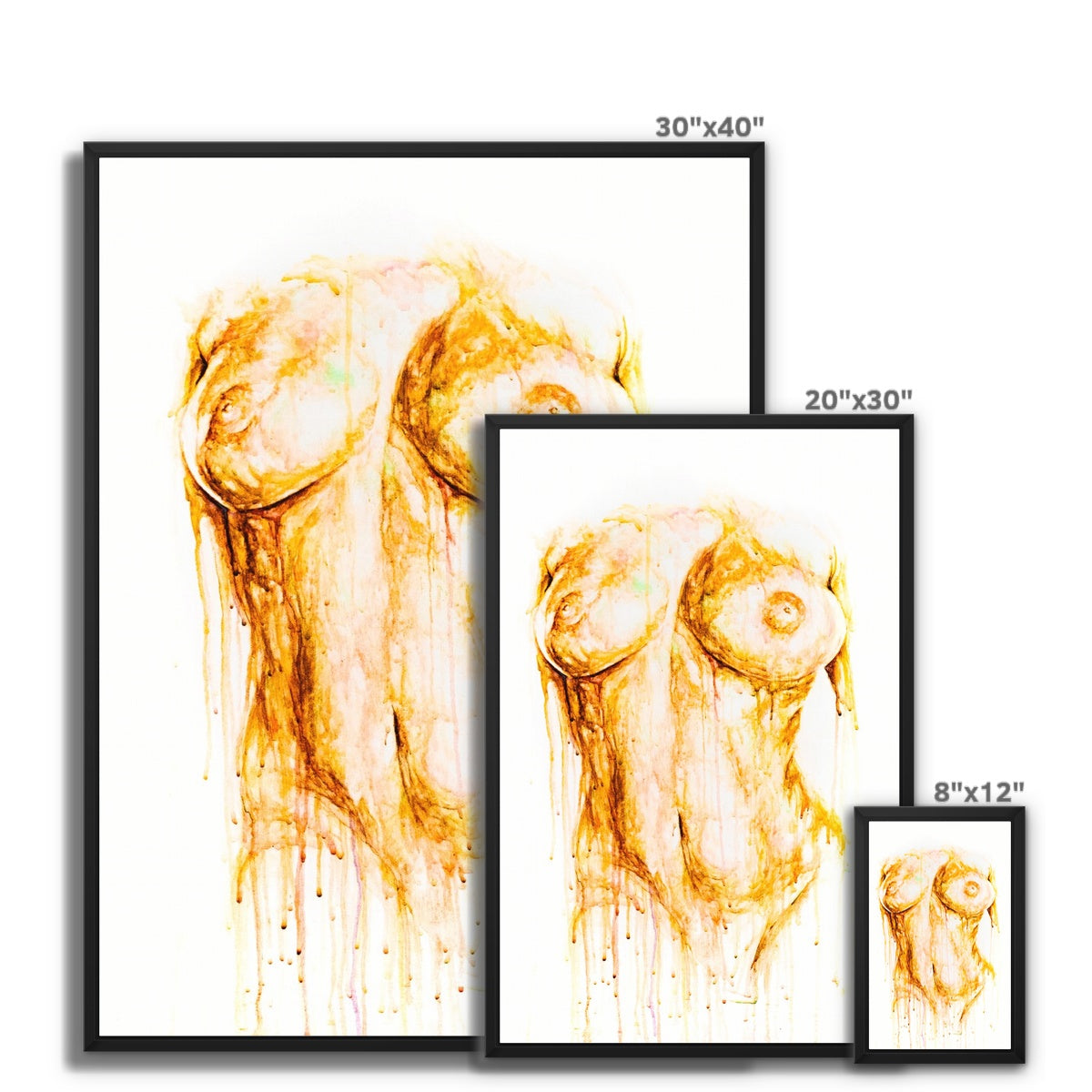 Female Torso Framed Canvas