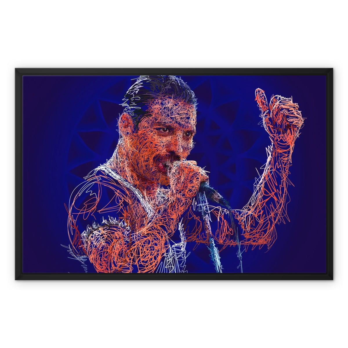 Frequency of Freddy Framed Canvas