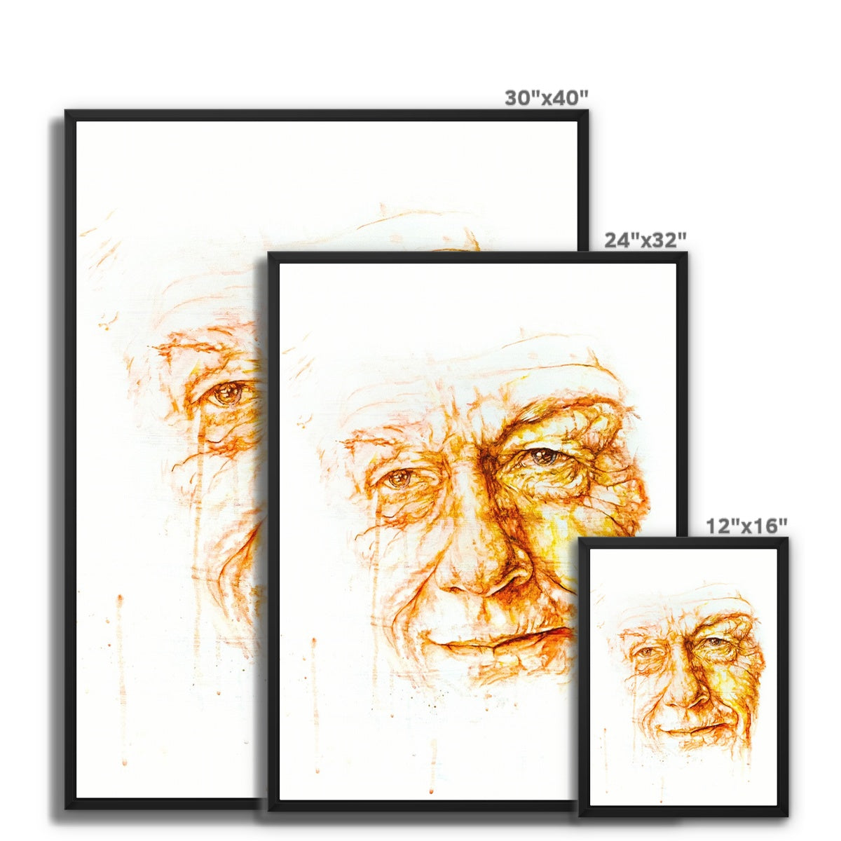 John Hurt Framed Canvas