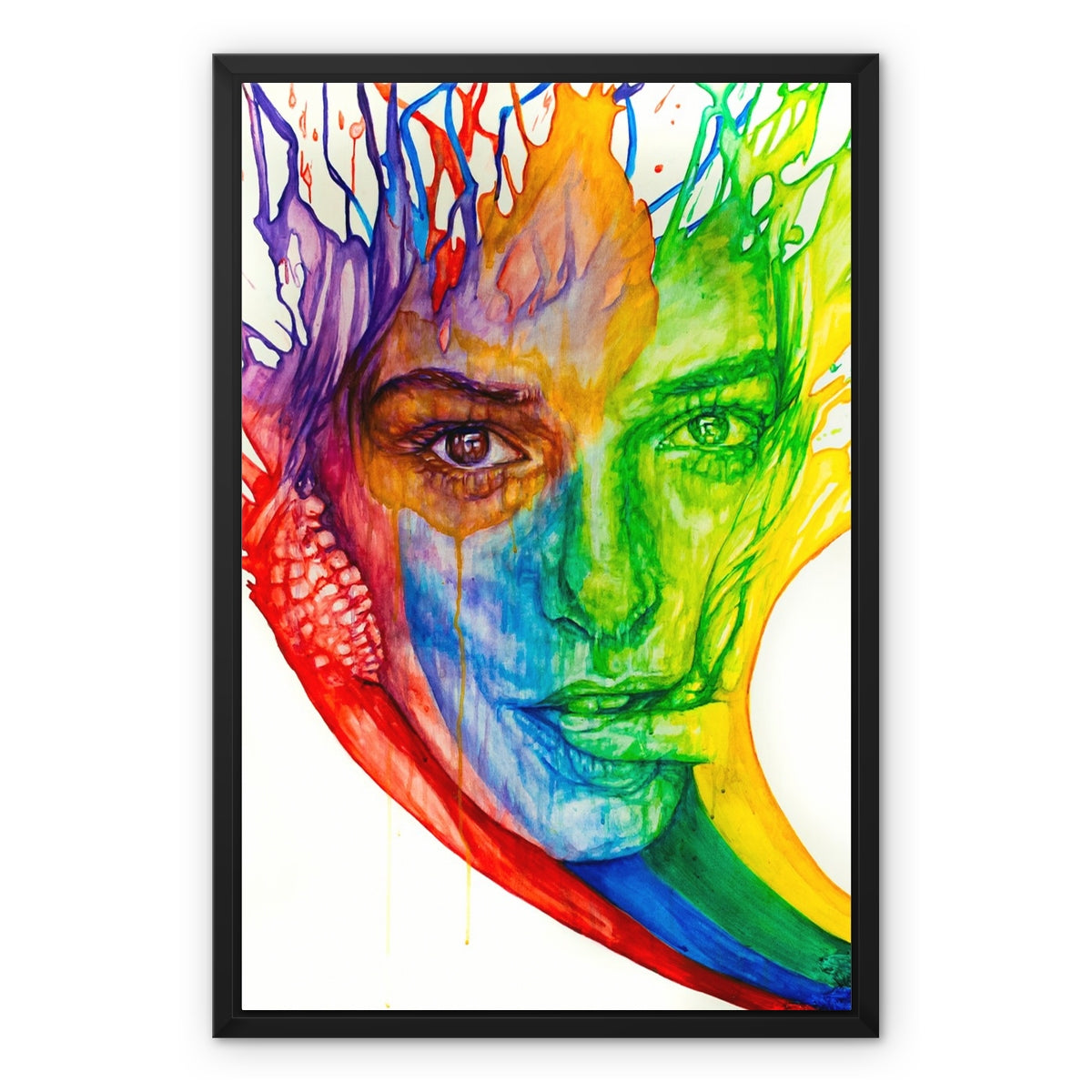 Azure Framed Canvas