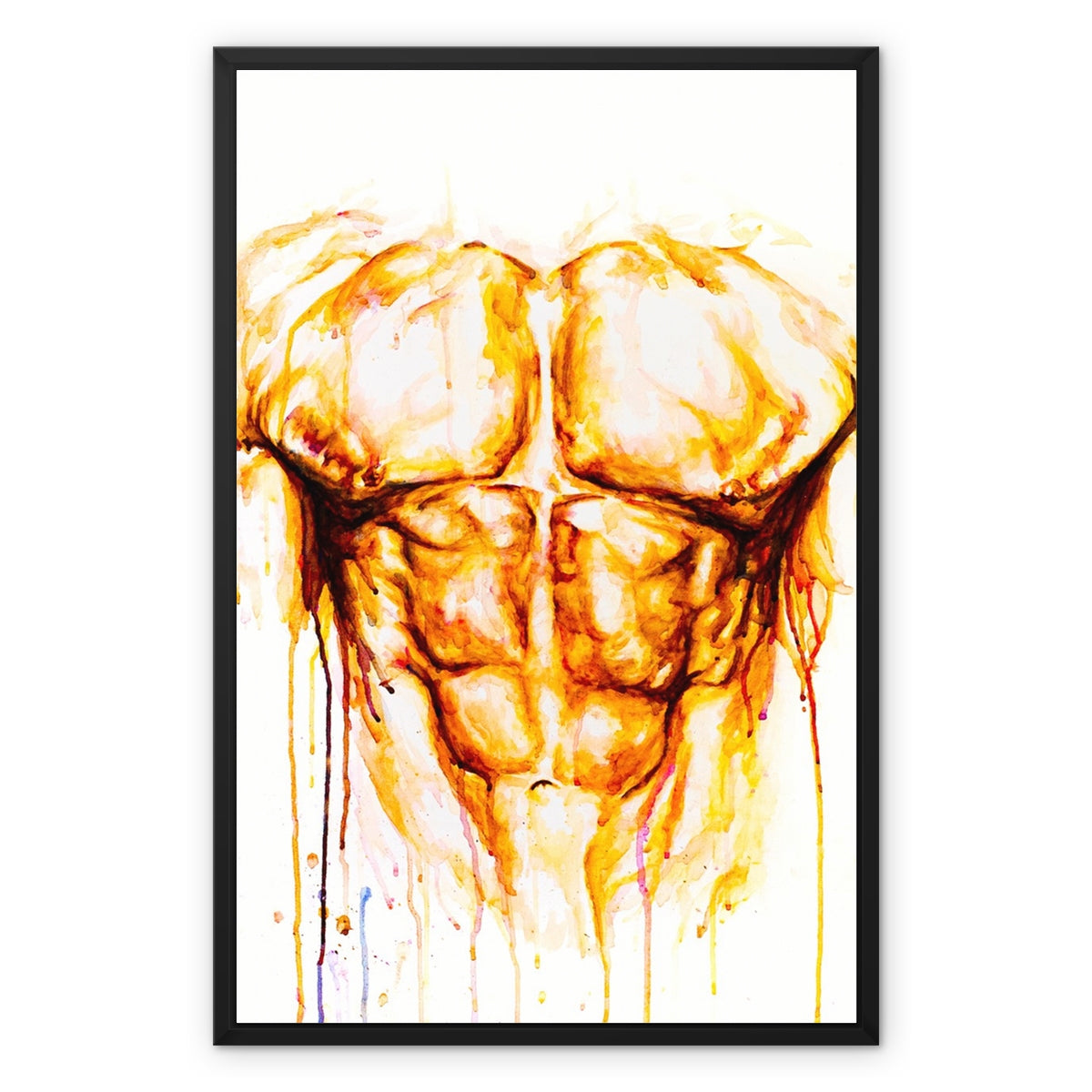 Male Torso Framed Canvas