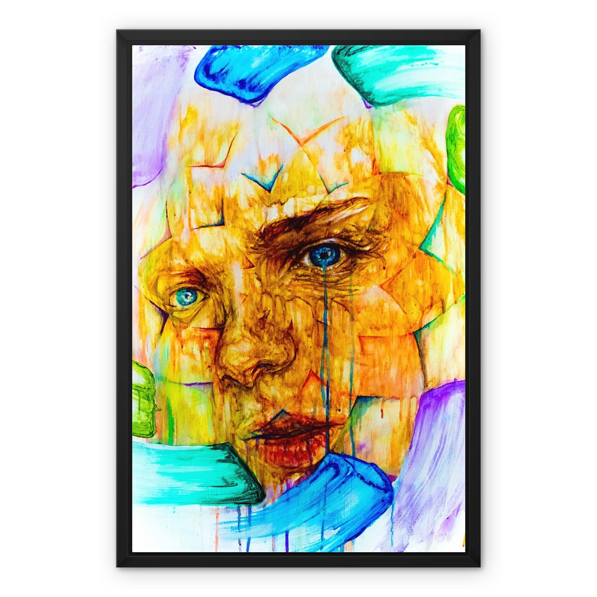 Don't Cry Framed Canvas