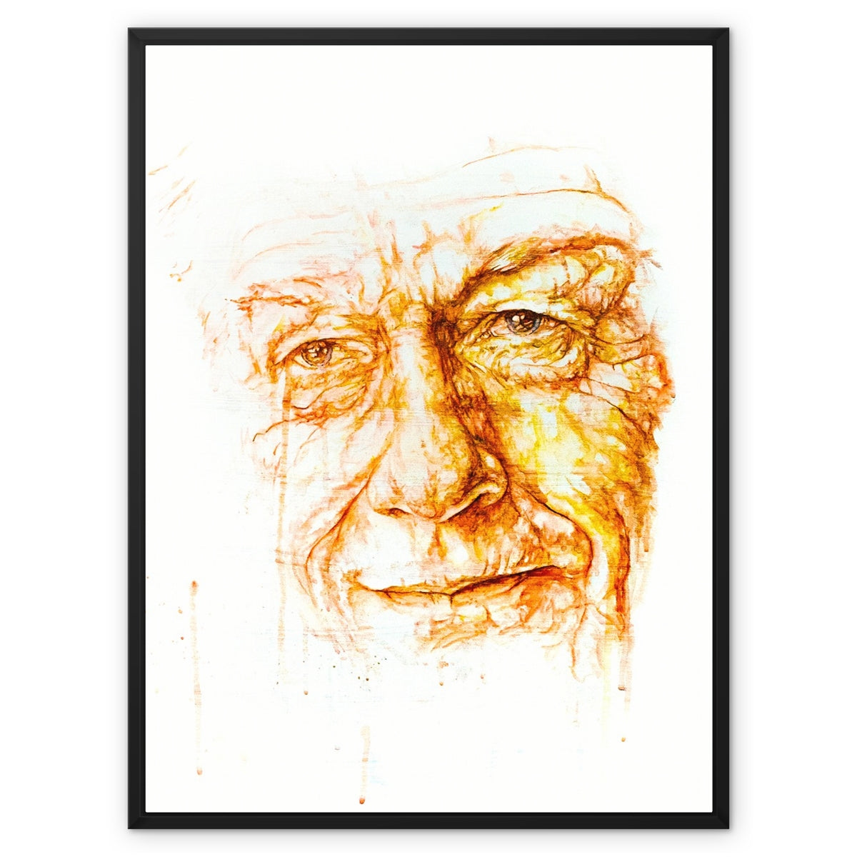 John Hurt Framed Canvas