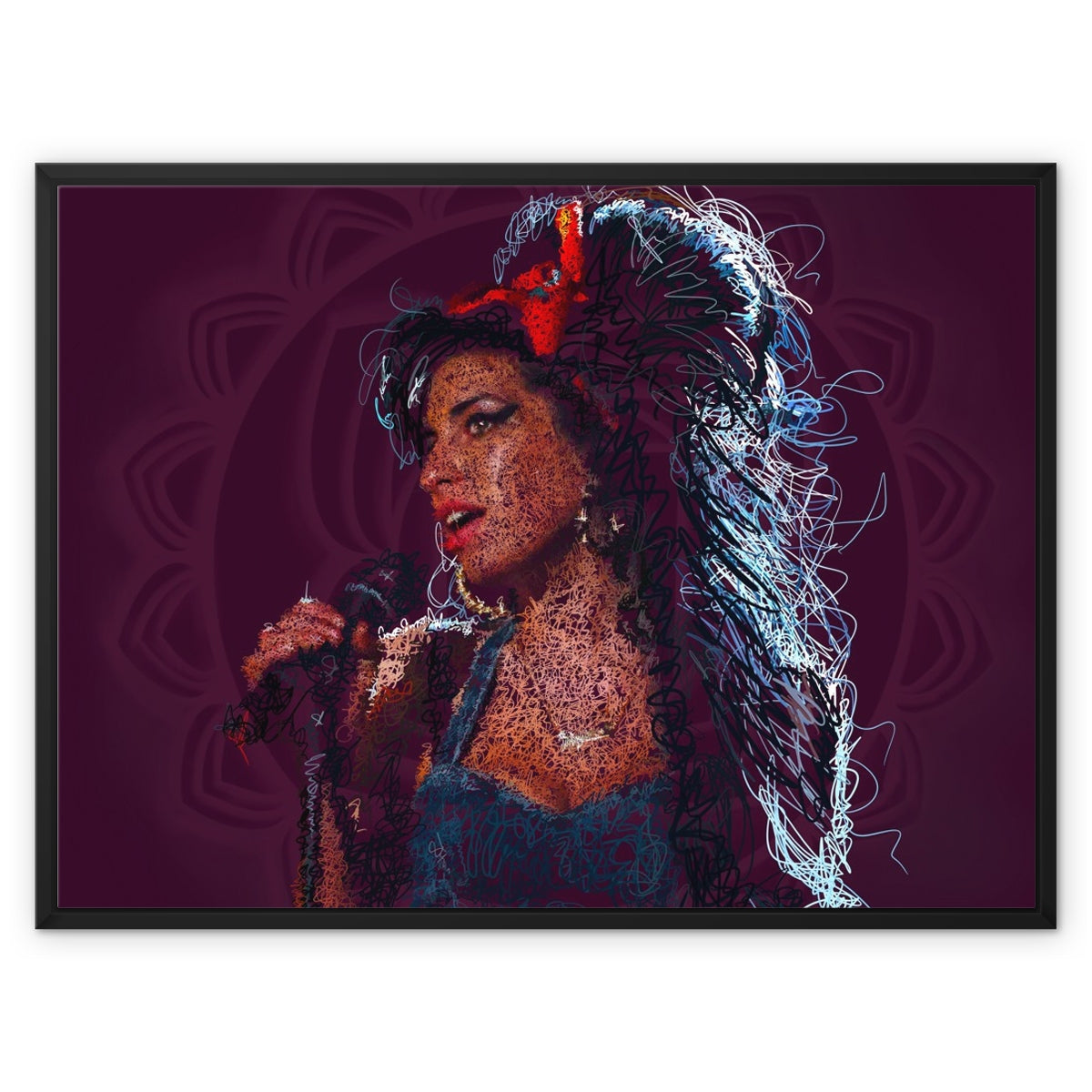 Whinehouse Waves Framed Canvas