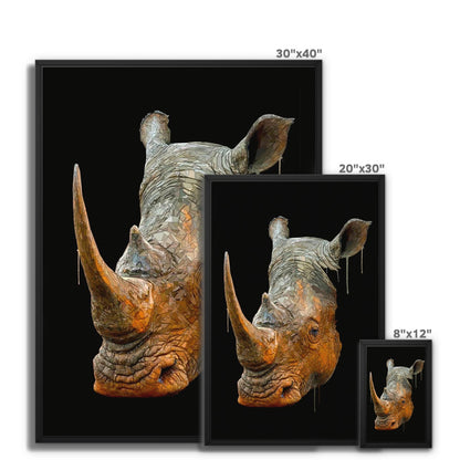 Rhino Framed Canvas