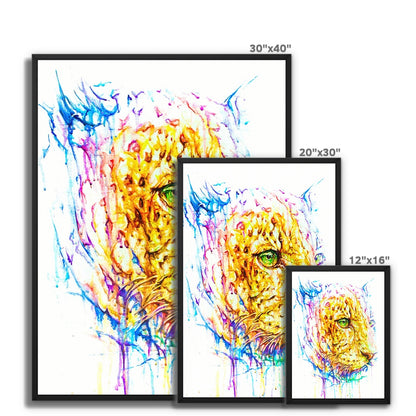 Looming Leo Framed Canvas