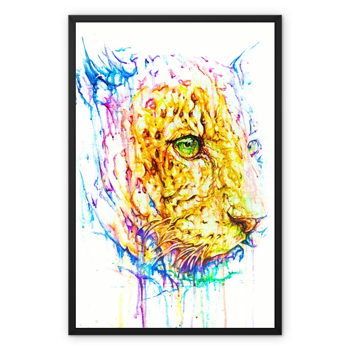 Looming Leo Framed Canvas